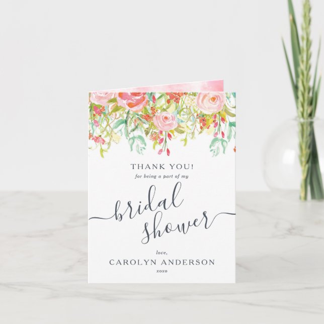 Floral de Primavera Verão | Agradecimento para Chá (Frente)