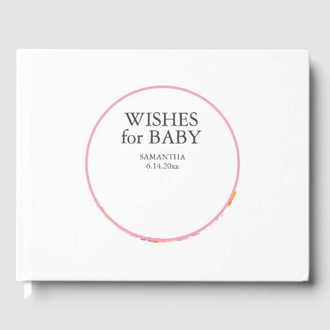 Floral do Livro de Convidado do chá de fraldas (Frente)