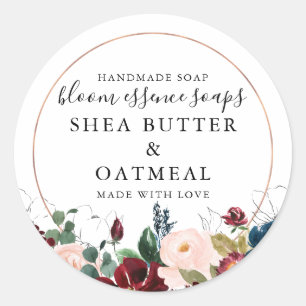 Floral e Folha  Adesivo de sabão