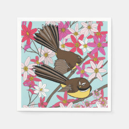 Floral e guardanapo de aves