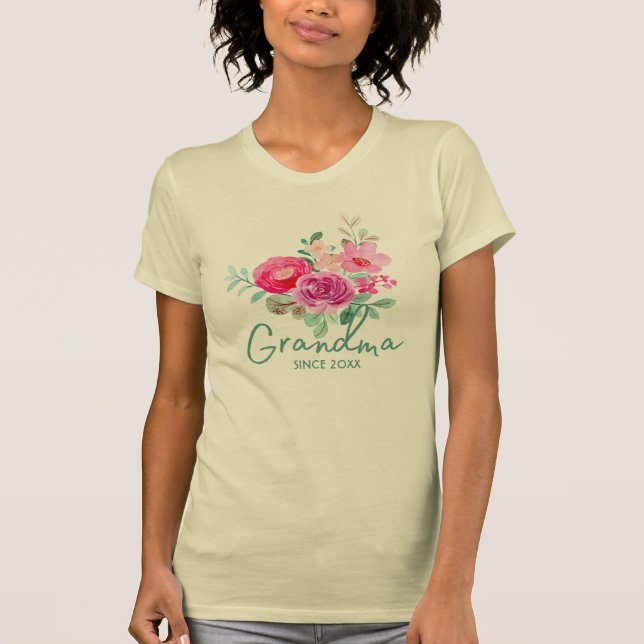 Floral Elegance Grandma T-Shirt (Frente)