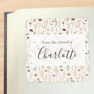 Floral Elegante Bonito Da Etiqueta De Livro Da Bib