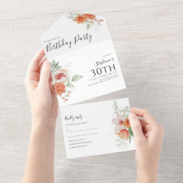 Floral Elegante de Aniversário de Primavera