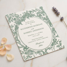 Floral Elegante Vintage Francês