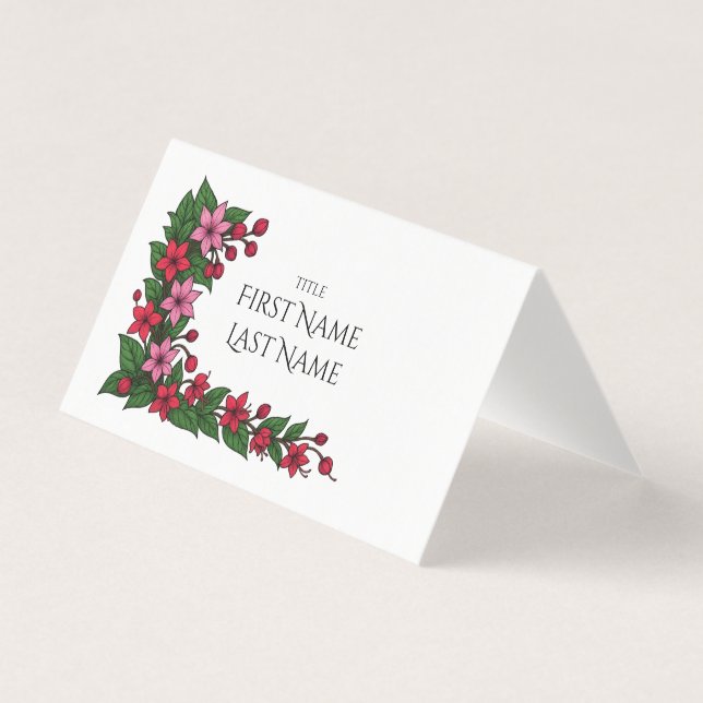 Floral Folded Card for party table (Frente)