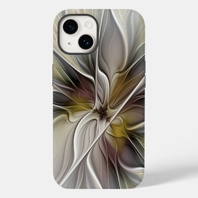 Floral Fractal, Fantasia Flor com Cores da Terra (Verso)