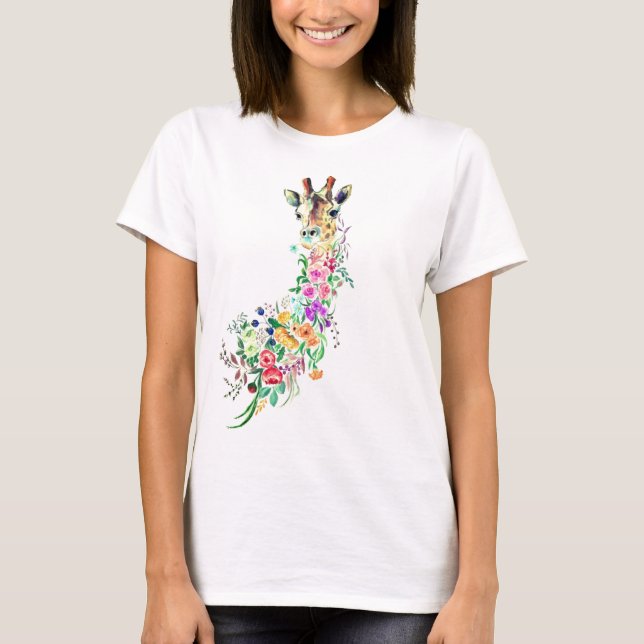 Floral Giraffe T-Shirt (Frente)
