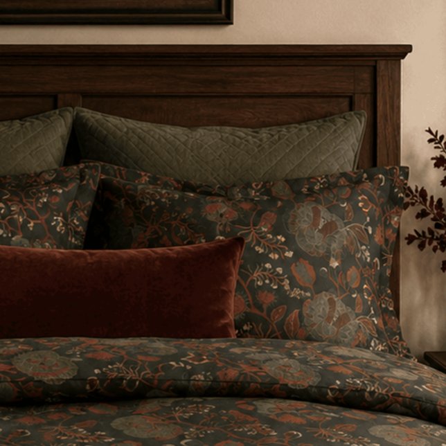 Floral Gótico Cottage Vintage Sombrio (Criador carregado)
