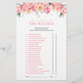 Floral Greenery Disse Que Disse Que Disse Jogo De