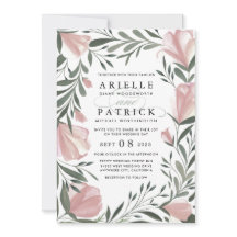 Floral Greenery Vintage - Convites para Casamento 