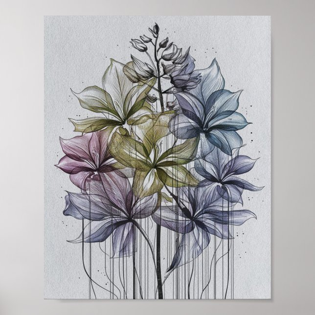 Floral Harmony Poster (Frente)