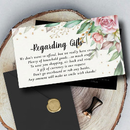 Floral Honeymoon em vez de cartões para presentes