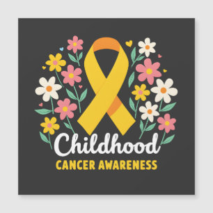 Floral Infância Cancer Conscientização Fita Amarel