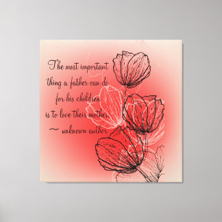 Floral Inspiracional para Canvas Mãe