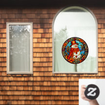 Floral Inverno Boneco de Neve Sorridente Vidro Man