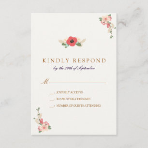 Floral Jumping da resposta RSVP de Casamento de Br