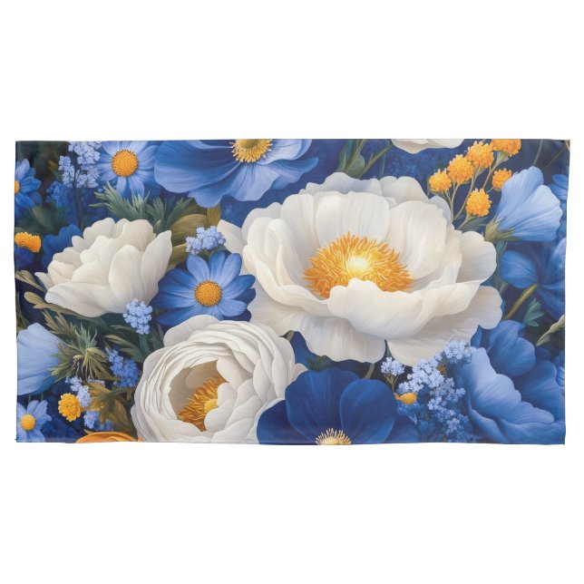 Floral King Pair Pillowcases (Frente-Esquerda)
