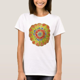 Floral Mandala - Camiseta Superior de Mulheres Pin
