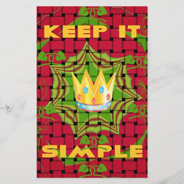 Floral Mantenha-o simples (Frente)