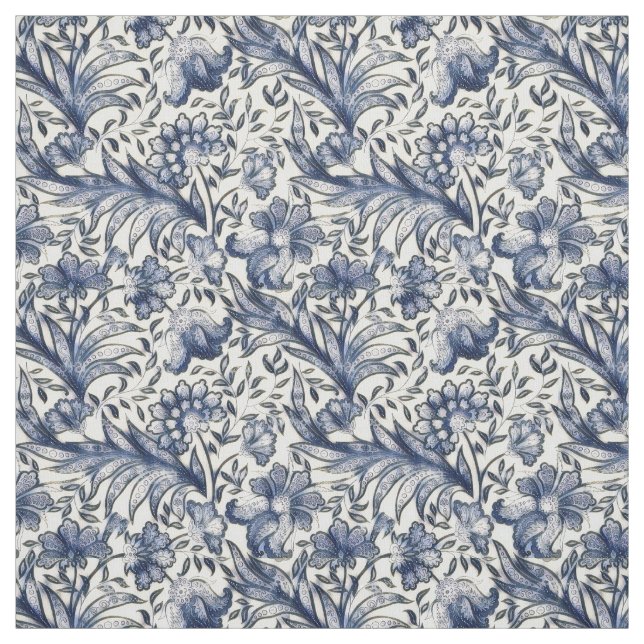 Floral medieval na Cinza Tecido sem costura (Modelo)