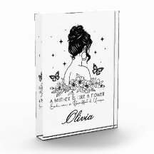 Floral Minimalista Moderna Dia das Mães Nome Perso