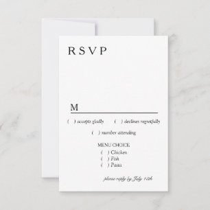 Floral Moderno E Comercial Rosa Plum RSVP c/Menu