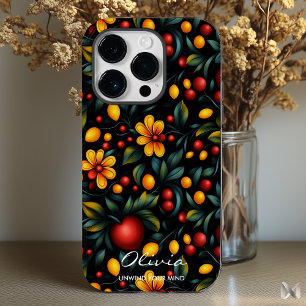 Floral Moderno Elegante Inspirado em Khokhloma Ous
