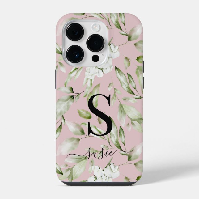 Floral Monogramas Nome protetor (Verso)