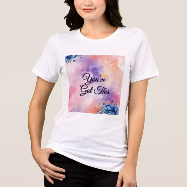 Floral motivational T-Shirt (Frente)