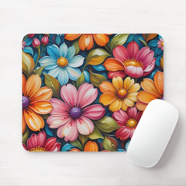 Floral Mousepad (Com mouse)