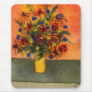 Floral Mousepad "Vase Amarelo"