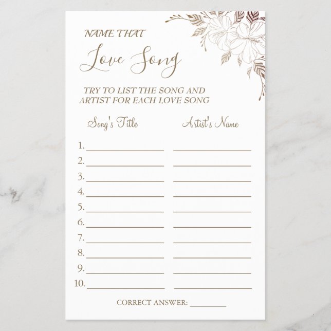 Floral Name que ama o cartão de chá de música Flye (Frente)