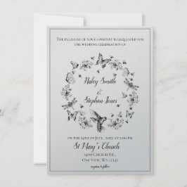 Floral Nature Wreath Convite Formal Para Casamento