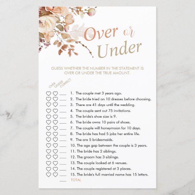 Floral Neutro Elegante Sobre Ou Sob Jogo De Chá (Frente)