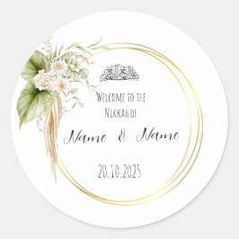 Floral Nikkah para os adesivos
