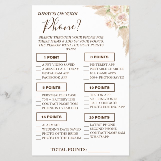 Floral O que está no seu cartão de jogo de Chá tel (Frente)