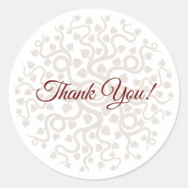 Floral Obrigado A Pequenos Autocolantes