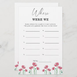 Floral Onde estávamos no jogo do chá de panela