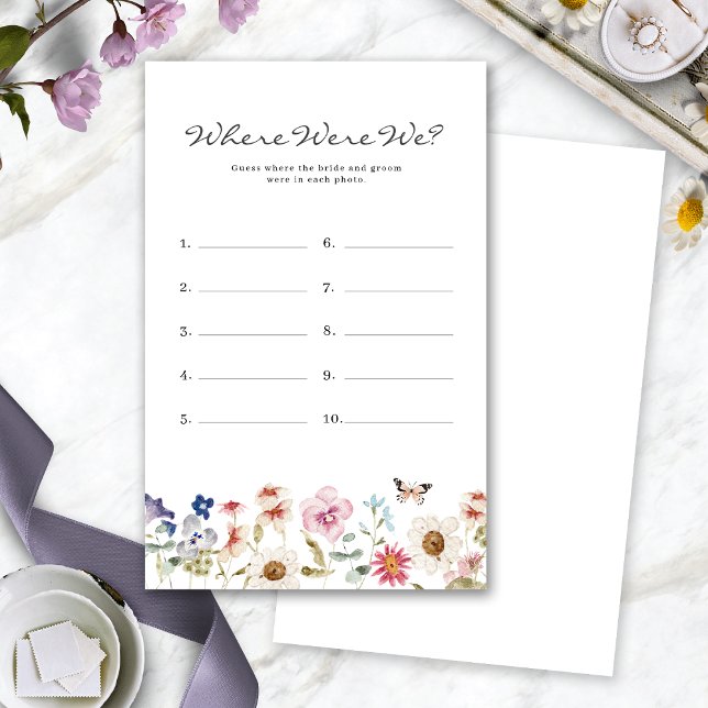 Floral Onde Estivemos Jogo de Noiva (Floral Where Were We Bridal Game by Painted Paperie
)