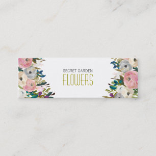 Floral Painting Florist Skinny Cartões de visitas