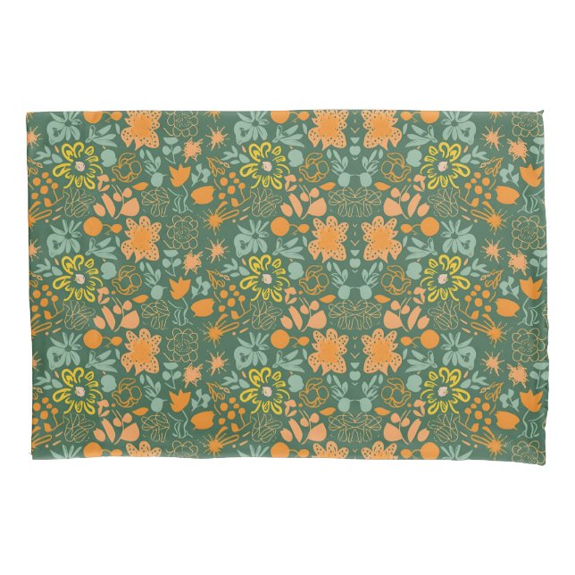 Floral pattern on a dark green background  (Frente-Esquerda)