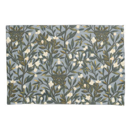Floral pattern on  dusty blue-gray background