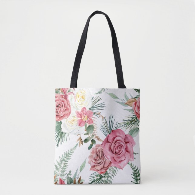 Floral Pattern Tote Bag (Frente)