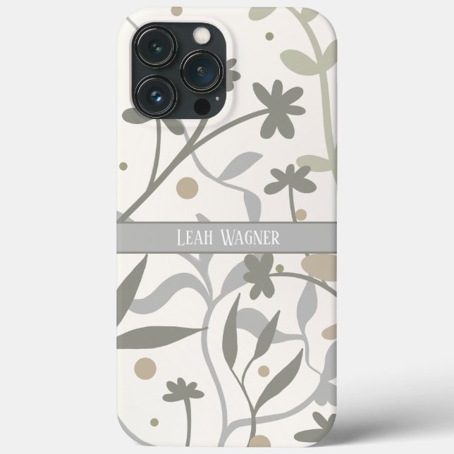 Floral Personalizado Moderno Branco e Simples (Verso)