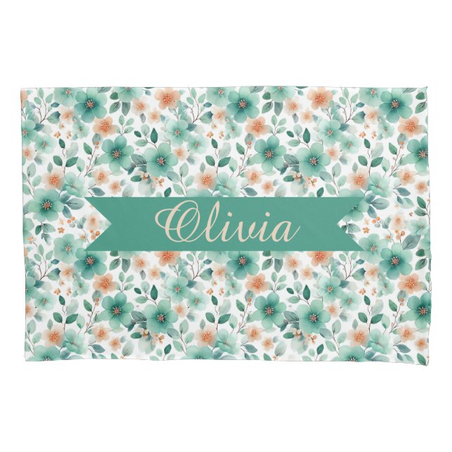 Floral Personalizado Verde Primavera Vintage (Frente)