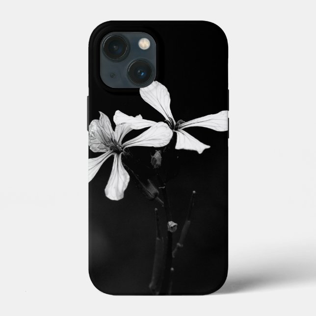 floral preto e branco minimalista (Verso)