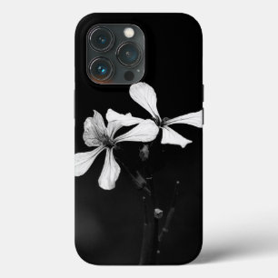 floral preto e branco mínimo