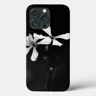 floral preto e branco mínimo