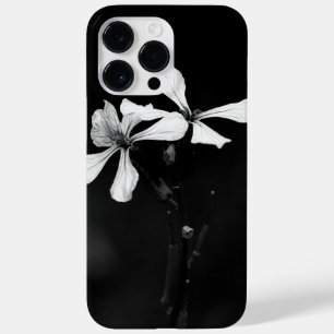 floral preto e branco mínimo