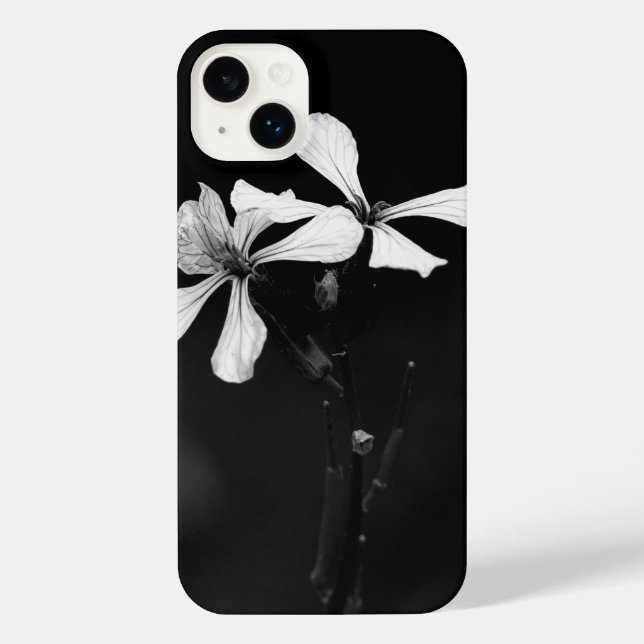 floral preto e branco mínimo (Verso)